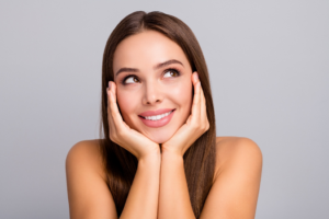 a patient smiling after receiving a Botox injection